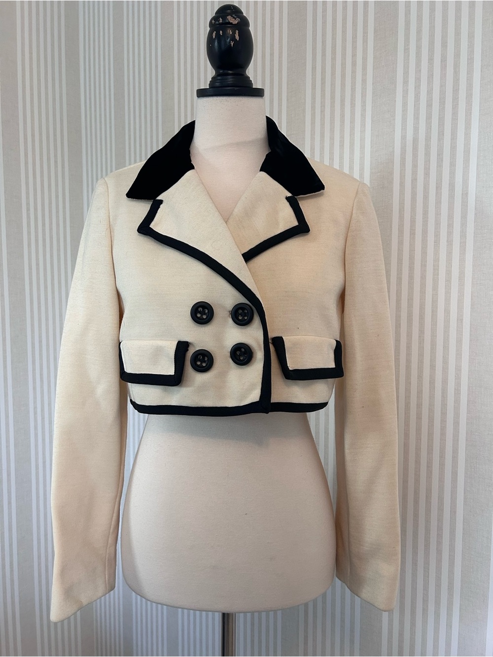 Betty Carol for Cristopher Jones Vintage Cropped Bolero Jacket Women’s XS Wool